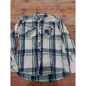 Affliction Black Premium Shirt Mens 3XL  Plaid  Slim Long Sleeve 2290